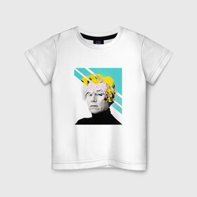 Детская футболка хлопок с принтом Энди Уорхол | Andy Warhol в Курске, 100% хлопок | круглый вырез горловины, полуприлегающий силуэт, длина до линии бедер | andy warhol | художник | энди уорхол