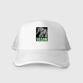 Кепка тракер с сеткой с принтом Vegan Elephant в Курске, трикотажное полотно; задняя часть — сетка | длинный козырек, универсальный размер, пластиковая застежка | Тематика изображения на принте: elephant | green | greenpaece | nature | sport | vegan | yoga | веган | вегетарианец | гринпис | еда | животные | жизнь | здоровье | зеленый | йога | мир | овощи | пища | планета | природа | растение | слон | спорт | тело | фрукты