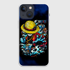 Чехол для iPhone 13 mini с принтом Луффи пират Соломенной Шляпы в Курске,  |  | anime | manga | monkey d. luffy | one piece | аниме | большой куш | ван пис | вон пис | капитан | король пиратов | луси | луфи | луффи | луффи но уми | луффи таро | манга | манки д. луффи | монки | мугивара | пират