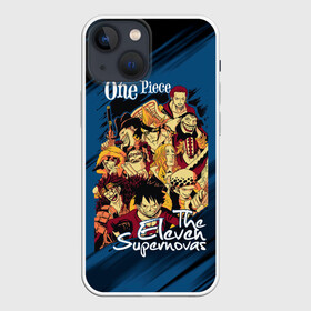 Чехол для iPhone 13 mini с принтом One Piece | The Eleven Supernovas в Курске,  |  | anime | manga | monkey d. luffy | one piece | аниме | большой куш | ван пис | вон пис | гол д. роджер | король пиратов | луфи | луффи | манга | манки д. луффи | нами | пират | портгас д. эйс | ророноа зоро | соломенная шляпа