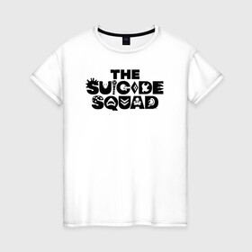 Женская футболка хлопок с принтом The Suicide Squad в Курске, 100% хлопок | прямой крой, круглый вырез горловины, длина до линии бедер, слегка спущенное плечо | dc | harley quinn | squad | suicide squad | vdkarsvet | король акул | миротворец | миссия навылет | отряд | харли квинн | человек в горошек
