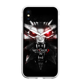 Чехол для iPhone XS Max матовый с принтом THE WITCHER LOGO в Курске, Силикон | Область печати: задняя сторона чехла, без боковых панелей | logo | the witcher | ведьмак | зе витчер | игра | компьютерная игра | лого | логотип