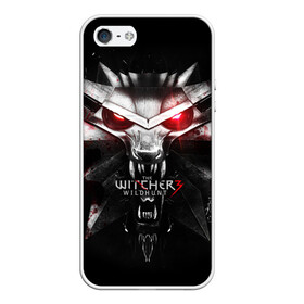 Чехол для iPhone 5/5S матовый с принтом THE WITCHER LOGO в Курске, Силикон | Область печати: задняя сторона чехла, без боковых панелей | logo | the witcher | ведьмак | зе витчер | игра | компьютерная игра | лого | логотип