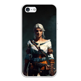 Чехол для iPhone 5/5S матовый с принтом THE WITCHER CIRI в Курске, Силикон | Область печати: задняя сторона чехла, без боковых панелей | the witcher | ведьмак | зе витчер | игра | компьютерная игра