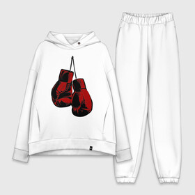 Женский костюм хлопок Oversize с принтом Боксерские перчатки в Курске,  |  | boxing | gloves | боевые искусства | бокс | день бокса | спорт