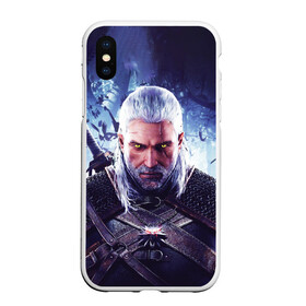 Чехол для iPhone XS Max матовый с принтом THE WITCHER / GERALT OF RIVIA в Курске, Силикон | Область печати: задняя сторона чехла, без боковых панелей | the witcher | ведьмак | геральт | зе витчер | игра | компьютерная игра