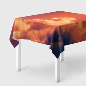Скатерть 3D с принтом РАЙ ПОСЛЕ ДОЖДЯ в Курске, 100% полиэстер (ткань не мнется и не растягивается) | Размер: 150*150 см | блаженство | дождь | облака | природа | рай | свечение | солнце | умиротворение