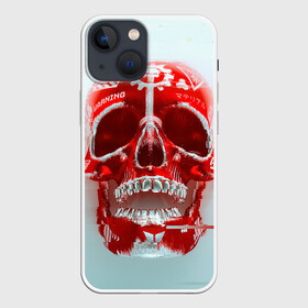 Чехол для iPhone 13 mini с принтом Fallout Череп в Курске,  |  | fallout | банда черепа | красный череп | радиация | фаллаут череп | фвллаут | череп