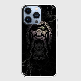 Чехол для iPhone 13 Pro с принтом Odin в Курске,  |  | odin | odinn | see you in valhalla | бог один | вальхала | вальхалла | викинг | викинги | всеотец | до встречи в вальхалле | кельт | кельтский узор | лик | лицо одина | один | перун | символ | символ викингов