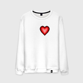 Мужской свитшот хлопок с принтом Пиксельное Сердце в Курске, 100% хлопок |  | любовь | пиксели | пиксельное сердце | пиксельный рисунок | сердце
