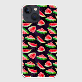 Чехол для iPhone 13 mini с принтом Арбузное лето в Курске,  |  | абстракция | арбуз | арбузы | дольки | летняя | лето | паттерн | текстуры | узоры