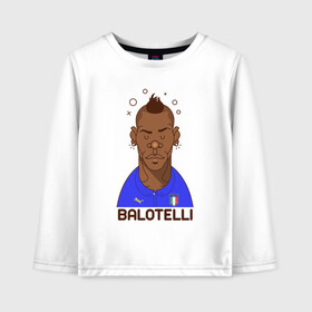 Детский лонгслив хлопок с принтом Balotelli в Курске, 100% хлопок | круглый вырез горловины, полуприлегающий силуэт, длина до линии бедер | Тематика изображения на принте: balotelli | football | forza | italia | italy | milan | rome | sport | балотелли | гол | евро | европа | италия | итальянец | кубок | манчини | милан | рим | спорт | тренер | турист | фанат | футбол | футболист | чемпион