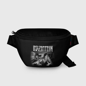 Поясная сумка 3D с принтом Led Zeppelin в Курске, 100% полиэстер | плотная ткань, ремень с регулируемой длиной, внутри несколько карманов для мелочей, основное отделение и карман с обратной стороны сумки застегиваются на молнию | british | england | folk | hardcore | hardrock | led zeppelin | metal | music | punk | retro | rock | usa | гранж | джимми пейдж | лед цеппелин | метал | музыка | панк | ретро | роберт плант | рок | сша | фолк