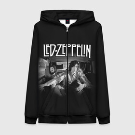 Женская толстовка 3D на молнии с принтом Led Zeppelin в Курске, 100% полиэстер | длина до линии бедра, манжеты и пояс оформлены мягкой тканевой резинкой, двухслойный капюшон со шнурком для регулировки, спереди молния, по бокам два кармана | british | england | folk | hardcore | hardrock | led zeppelin | metal | music | punk | retro | rock | usa | гранж | джимми пейдж | лед цеппелин | метал | музыка | панк | ретро | роберт плант | рок | сша | фолк