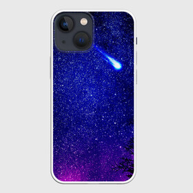Чехол для iPhone 13 mini с принтом ПОЛЁТ КОМЕТЫ в Курске,  |  | вселенная | звёзды | комета | млечныйпуть | небо | ночь | сияние