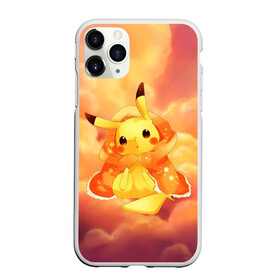 Чехол для iPhone 11 Pro Max матовый с принтом Пикачу на облачках в Курске, Силикон |  | anime | picachu | pikachu | аниме | милый | пика | пикачу | покебол | покемон