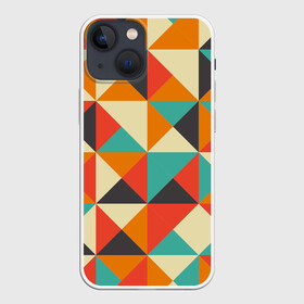 Чехол для iPhone 13 mini с принтом Треугольники в Курске,  |  | геометрия | краски | кубы | минимализм | треугольники