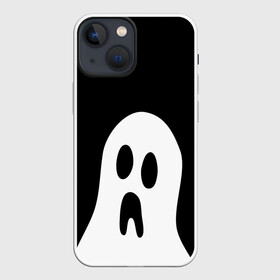 Чехол для iPhone 13 mini с принтом Привидение в Курске,  |  | белый призрак | минимализм | привидение | призрак | рисунок | сверхъестественное