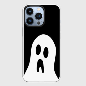 Чехол для iPhone 13 Pro с принтом Привидение в Курске,  |  | белый призрак | минимализм | привидение | призрак | рисунок | сверхъестественное