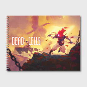 Альбом для рисования с принтом Dead Cells ГГ в Курске, 100% бумага
 | матовая бумага, плотность 200 мг. | cell | cells | dead | dead cells | game | gamer | games | metroidvania | roguelike | игра | игры