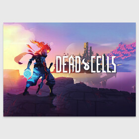 Поздравительная открытка с принтом Dead Cells landscape в Курске, 100% бумага | плотность бумаги 280 г/м2, матовая, на обратной стороне линовка и место для марки
 | cell | cells | dead | dead cells | game | gamer | games | metroidvania | roguelike | игра | игры