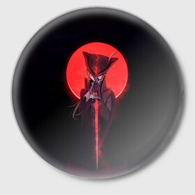 Значок с принтом Милаха Мари в Курске,  металл | круглая форма, металлическая застежка в виде булавки | bloodborne | game | games | stranger | бладборн | игра | игры | соулс | странник