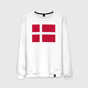 Мужской свитшот хлопок с принтом Дания | Флаг Дании в Курске, 100% хлопок |  | Тематика изображения на принте: белый | герб | дании | дания | красный | линии | флаг