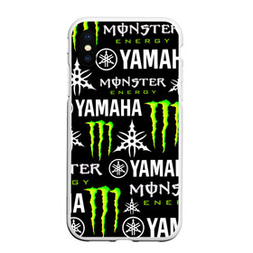 Чехол для iPhone XS Max матовый с принтом YAMAHA X MONSTER / SPORT в Курске, Силикон | Область печати: задняя сторона чехла, без боковых панелей | Тематика изображения на принте: monster energy | motorcycle | yamaha | yzf r6 | байк | байкер | зеленый | монстер | мотоспорт | мототехника | мотоцикл | мотоциклист | скутер | энергетик. | ямаха