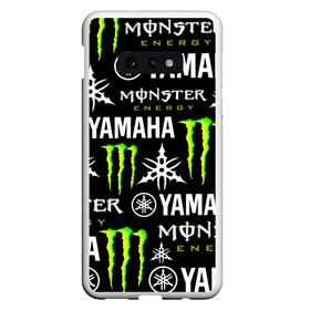 Чехол для Samsung S10E с принтом YAMAHA X MONSTER / SPORT в Курске, Силикон | Область печати: задняя сторона чехла, без боковых панелей | Тематика изображения на принте: monster energy | motorcycle | yamaha | yzf r6 | байк | байкер | зеленый | монстер | мотоспорт | мототехника | мотоцикл | мотоциклист | скутер | энергетик. | ямаха