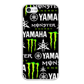 Чехол для iPhone 5/5S матовый с принтом YAMAHA X MONSTER / SPORT в Курске, Силикон | Область печати: задняя сторона чехла, без боковых панелей | Тематика изображения на принте: monster energy | motorcycle | yamaha | yzf r6 | байк | байкер | зеленый | монстер | мотоспорт | мототехника | мотоцикл | мотоциклист | скутер | энергетик. | ямаха