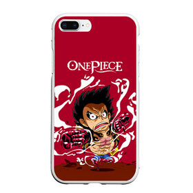 Чехол для iPhone 7Plus/8 Plus матовый с принтом One Piece. Луффи в ярости в Курске, Силикон | Область печати: задняя сторона чехла, без боковых панелей | anime | manga | monkey d. luffy | one piece | аниме | большой куш | ван пис | вон пис | капитан | король пиратов | луси | луфи | луффи | луффи но уми | луффи таро | манга | манки д. луффи | мугивара | пират | пятый император