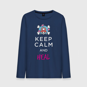 Мужской лонгслив хлопок с принтом KEEP CALM and HEAL | Tony Tony Chopper в Курске, 100% хлопок |  | Тематика изображения на принте: one piece | tony tony chopper | аниме | большой куш | ван пис | великий флот | вон пис | врач | любитель сладкой ваты | манга | ниндзя пирато минко самурайский альянс | пират | пираты соломенной шляпы