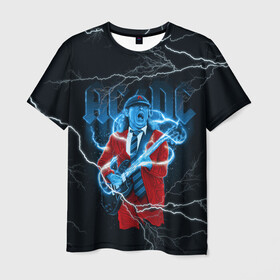 Мужская футболка 3D с принтом AC/DC (Z) в Курске, 100% полиэфир | прямой крой, круглый вырез горловины, длина до линии бедер | ac dc | acdc | rock | ангус янг | ас дс | асдс | блюз рок | крис слэйд | музыка | рок | рок н ролл | стиви янг | хард рок | эй си ди си | эксл роуз