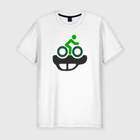 Мужская футболка хлопок Slim с принтом Осовбодите город в Курске, 92% хлопок, 8% лайкра | приталенный силуэт, круглый вырез ворота, длина до линии бедра, короткий рукав | велосипед | город | пробки | транспорт | экология