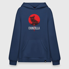 Худи SuperOversize хлопок с принтом Chinzilla white в Курске, 70% хлопок, 30% полиэстер, мягкий начес внутри | карман-кенгуру, эластичная резинка на манжетах и по нижней кромке, двухслойный капюшон
 | chinchilla | chinzilla | чинзилла | шинзилла | шиншилла