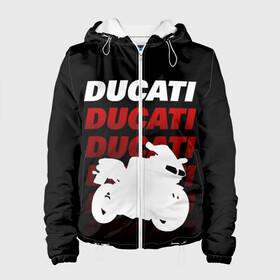 Женская куртка 3D с принтом DUCATI / ДУКАТИ / SPORT в Курске, ткань верха — 100% полиэстер, подклад — флис | прямой крой, подол и капюшон оформлены резинкой с фиксаторами, два кармана без застежек по бокам, один большой потайной карман на груди. Карман на груди застегивается на липучку | ducati | motorcycle | motosport | racing | speed | sport | байк. | гонки | двигатель | дукати | мото | мотокросс | мотоспорт | мототриал | мотоцикл | скорость | спорт