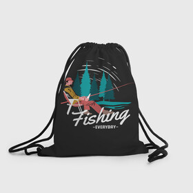 Рюкзак-мешок 3D с принтом Рыбалка 