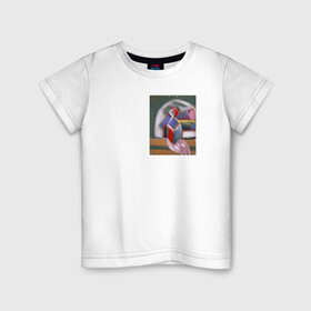Детская футболка хлопок с принтом Картина#20, малая, Ческидов А. в Курске, 100% хлопок | круглый вырез горловины, полуприлегающий силуэт, длина до линии бедер | абстракция | геометрия | живопись | искусство | картина | человек | ческидов
