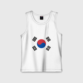 Детская майка хлопок с принтом Корея | Корейский флаг в Курске,  |  | буква | герб | знак | иероглифы | корейский | корейский флаг | корея | символ | символы | флаг | флаг кореи | эмблема | эмблемма