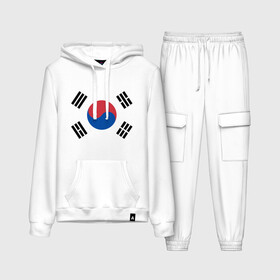 Женский костюм хлопок (с толстовкой) с принтом Корея | Корейский флаг в Курске,  |  | буква | герб | знак | иероглифы | корейский | корейский флаг | корея | символ | символы | флаг | флаг кореи | эмблема | эмблемма