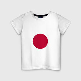 Детская футболка хлопок с принтом Япония | Японский флаг в Курске, 100% хлопок | круглый вырез горловины, полуприлегающий силуэт, длина до линии бедер | буква | герб | знак | печать императора | символ | символы | флаг | флаг японии | эмблема | эмблемма | япония | японский флаг