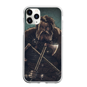 Чехол для iPhone 11 Pro матовый с принтом Викинг в Курске, Силикон |  | Тематика изображения на принте: бородач | викинг | воин | воин с топорами | рисунок | топоры