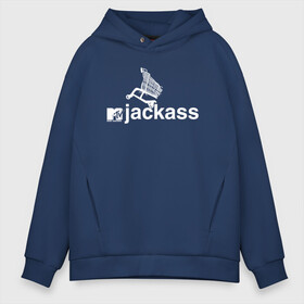 Мужское худи Oversize хлопок с принтом Jackass в Курске, френч-терри — 70% хлопок, 30% полиэстер. Мягкий теплый начес внутри —100% хлопок | боковые карманы, эластичные манжеты и нижняя кромка, капюшон на магнитной кнопке | Тематика изображения на принте: bam margera | extreme | johnny knoxville | mtv | steve o | бэм маргера | джонни ноксвилл | мтв | придурки | стив о | чудаки | чудакинавсегда | экстрим | эмтиви