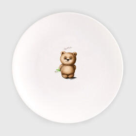 Тарелка с принтом Медведь в Курске, фарфор | диаметр - 210 мм
диаметр для нанесения принта - 120 мм | зверь | игрушка цветок | медведик | медведь | медвежонок | милый | мишка | привет | ромашка