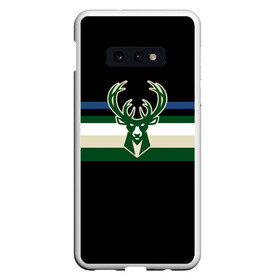 Чехол для Samsung S10E с принтом Milwaukee Bucks форма. Statement Edition в Курске, Силикон | Область печати: задняя сторона чехла, без боковых панелей | Тематика изображения на принте: basketball | edition | milwaukee bucks | sport | statement | бакс | баскетбол | милуоки | спорт | форма