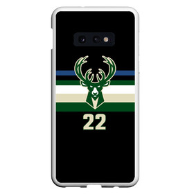 Чехол для Samsung S10E с принтом Milwaukee Bucks форма. Крис Миддлтон в Курске, Силикон | Область печати: задняя сторона чехла, без боковых панелей | 22 | basketball | edition | khris | middleton | milwaukee bucks | sport | statement | бакс | баскетбол | крис | миддлтон | милуоки | спорт | форма