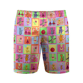 Мужские шорты спортивные с принтом Хороший день в Курске,  |  | девочки | дружба | котики | разноцветный | рыбка | счастье | узор | цветочный | шарики