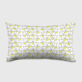 Подушка 3D антистресс с принтом Кот с бананом в Курске, наволочка — 100% полиэстер, наполнитель — вспененный полистирол | состоит из подушки и наволочки на молнии | banana | cat | банан | кот | мем