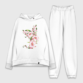 Женский костюм хлопок Oversize с принтом Прекрасные лилии в Курске,  |  | лилии | прекрасные лилии | растения | розовые цветы | цветы