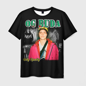 Мужская футболка 3D с принтом OG BUDA в Курске, 100% полиэфир | прямой крой, круглый вырез горловины, длина до линии бедер | buda | og buda | ог буда | реп | репер